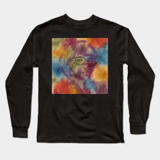 Portrait of a young man with glasses Long Sleeve T-Shirt